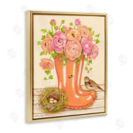 Gwendolyn Babbit | Charming Orange Rainboots Rose Bouquet