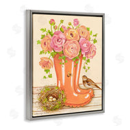 Gwendolyn Babbit | Charming Orange Rainboots Rose Bouquet