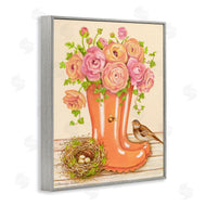 Gwendolyn Babbit | Charming Orange Rainboots Rose Bouquet