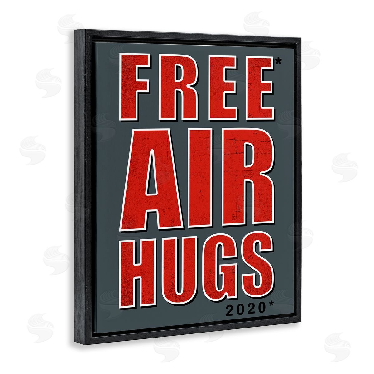 Buck Wear Free Air Hugs Phrase 2020 Reference Black Floater Frame Canvas Art