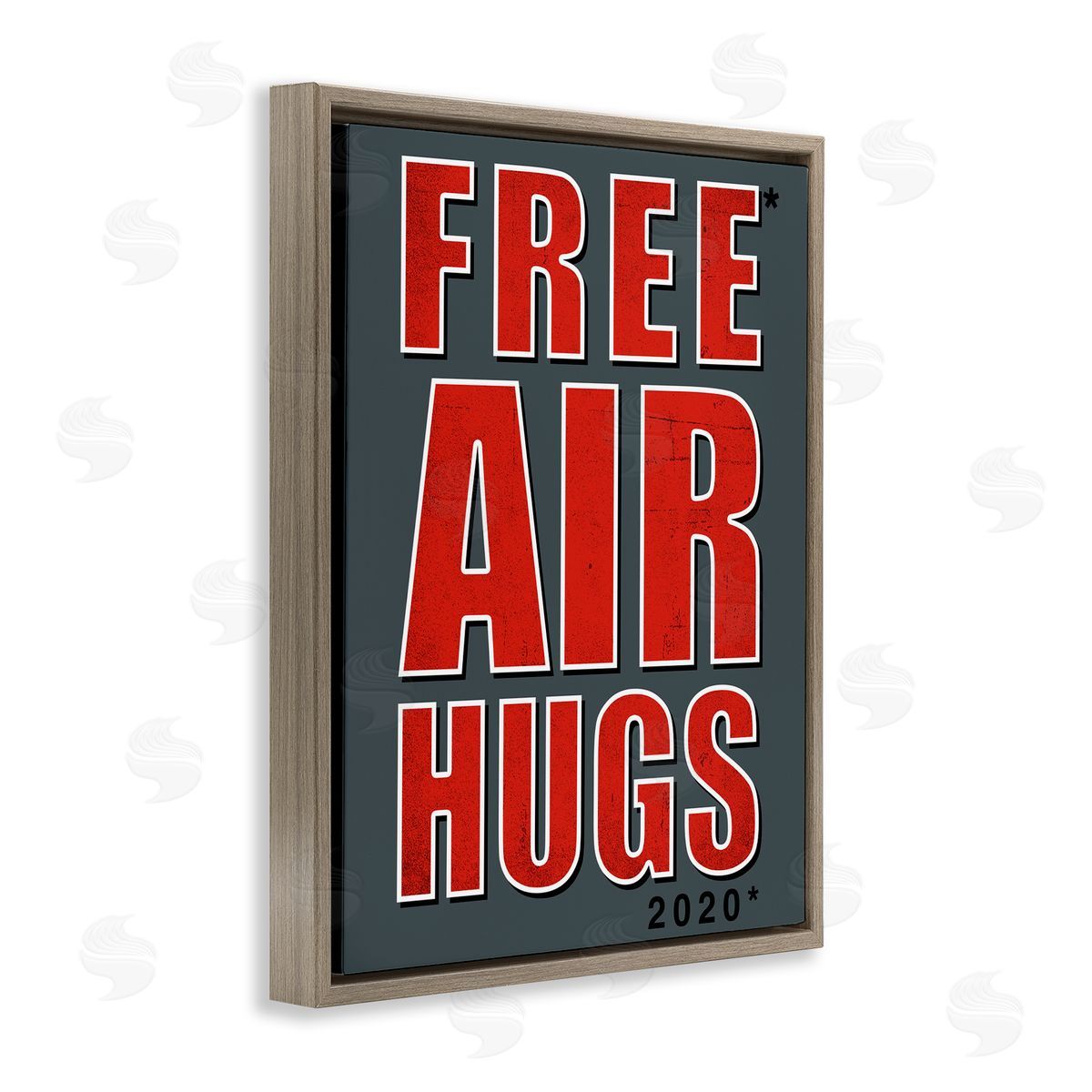 Buck Wear Free Air Hugs Phrase 2020 Reference Brown Floater Frame Canvas Art