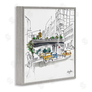 Mark Higden | City Taxi Underpass Urban Watercolor