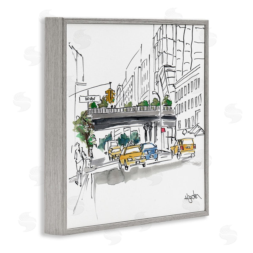 Mark Higden | City Taxi Underpass Urban Watercolor