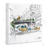 Mark Higden | City Taxi Underpass Urban Watercolor