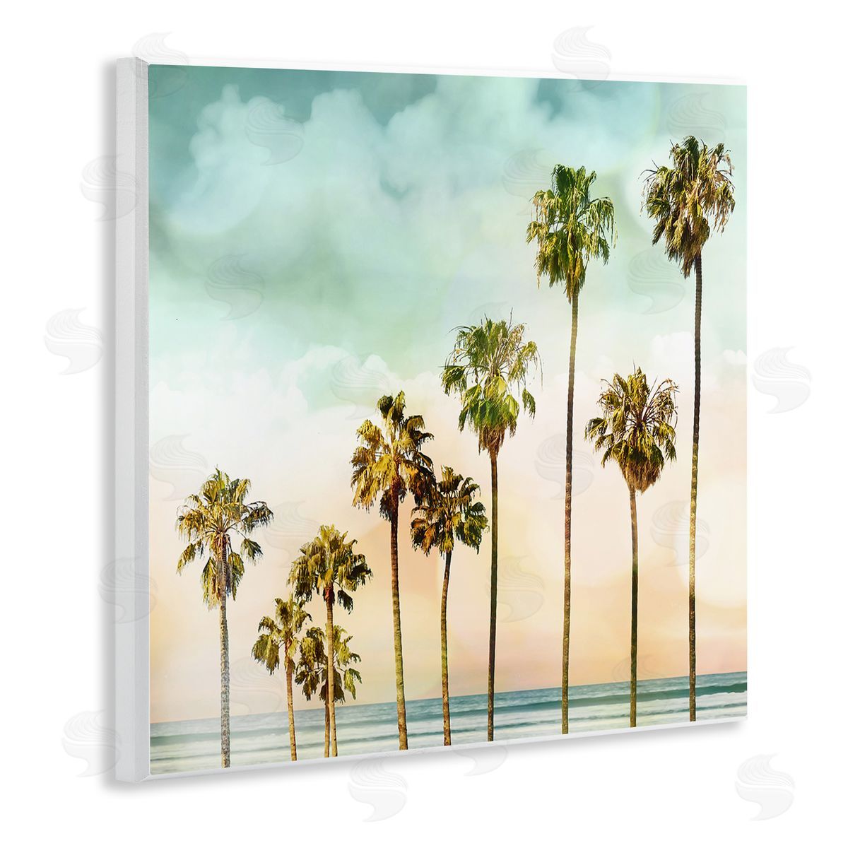 Tropical Beach Palm Trees Wood Plaque Wall Art, Home Decor by Devon Davis