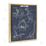Sangita Bachelet | Vintage Dinosaur Blueprints Dino Fact