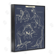 Sangita Bachelet | Vintage Dinosaur Blueprints Dino Fact