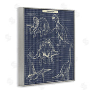 Sangita Bachelet | Vintage Dinosaur Blueprints Dino Fact