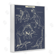 Sangita Bachelet | Vintage Dinosaur Blueprints Dino Fact