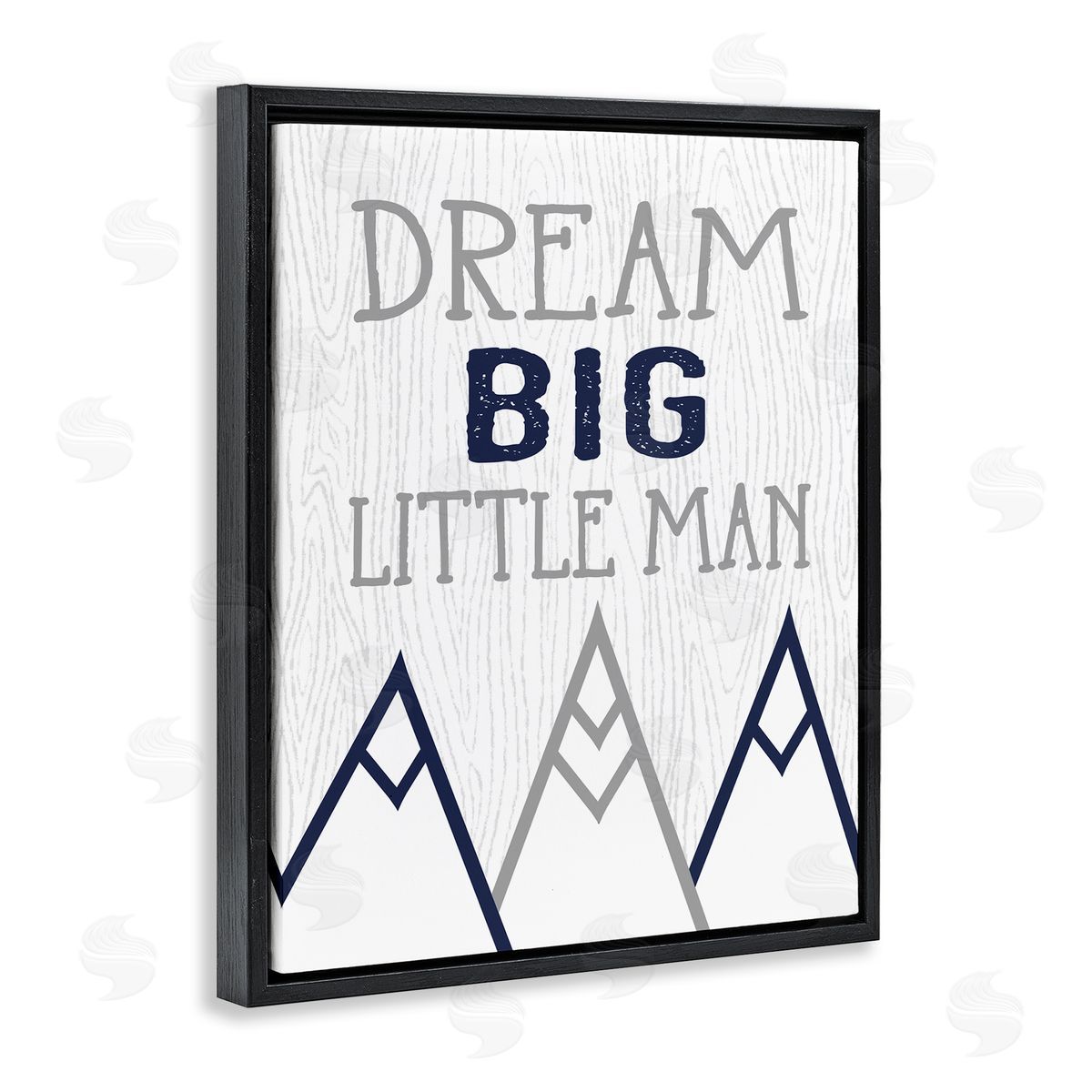 Ashley Calhoun Dream Big Little Man Mountains Black Floater Frame Canvas Art