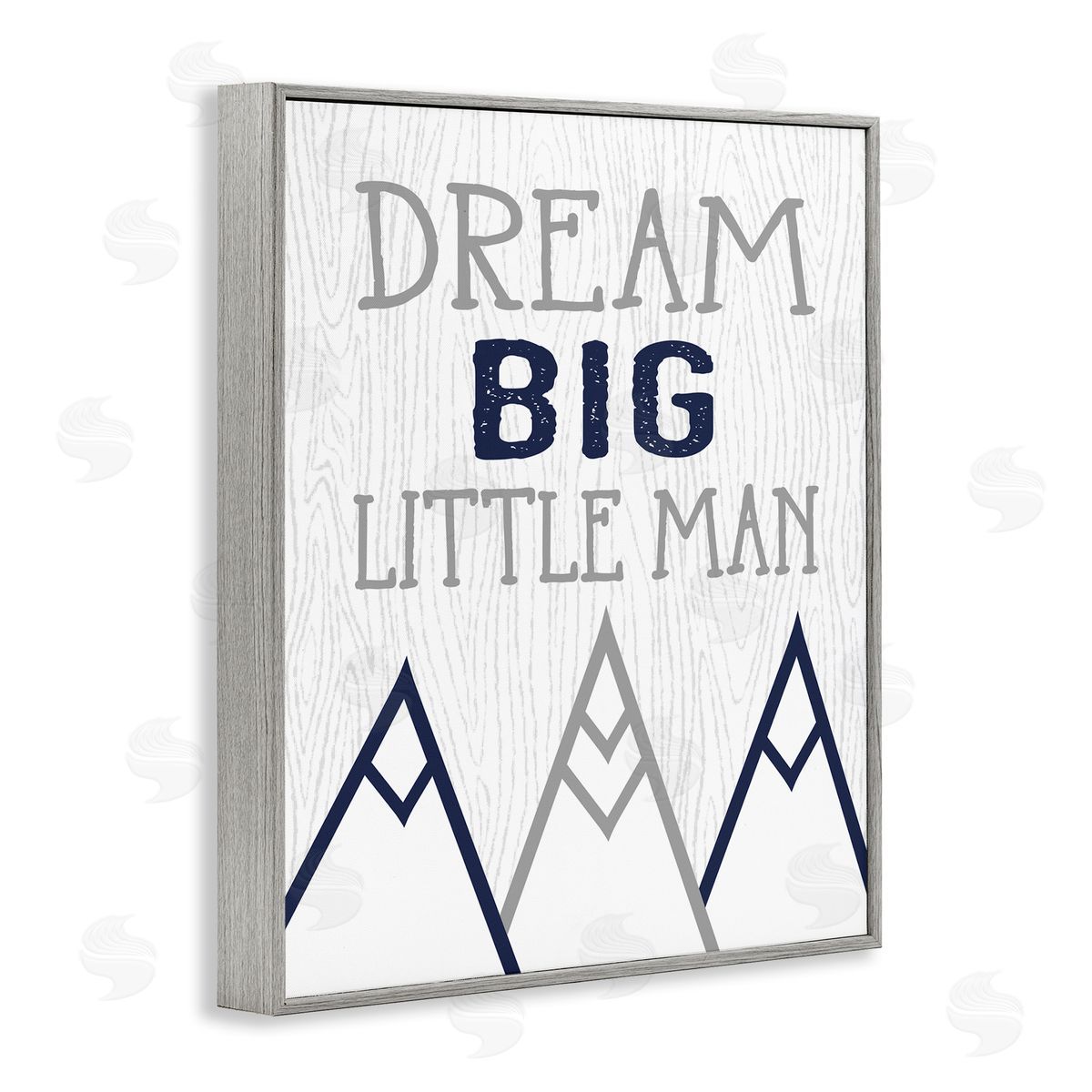 Ashley Calhoun Dream Big Little Man Mountains Gray Framed Giclee Wall Art