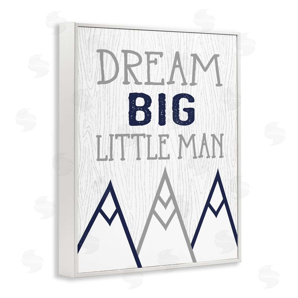 Ashley Calhoun Dream Big Little Man Mountains White Framed Giclee Wall Art