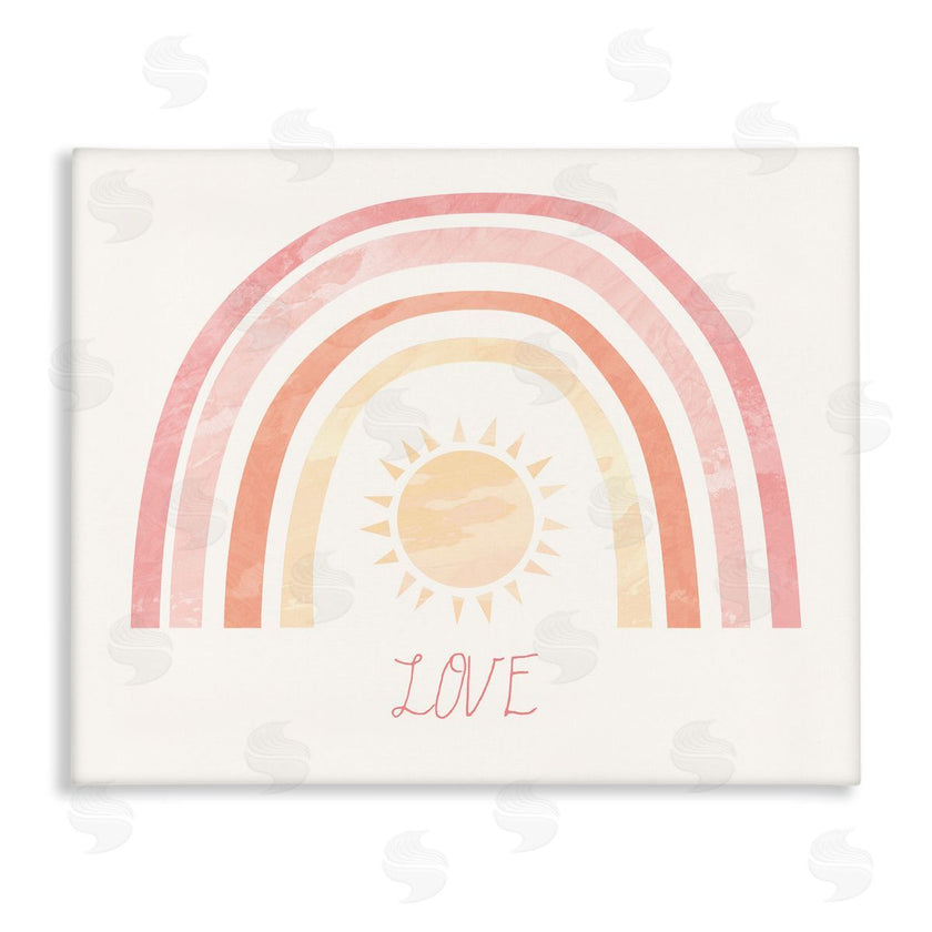 Stupell Studio | Sunshine Rainbow with Love Text