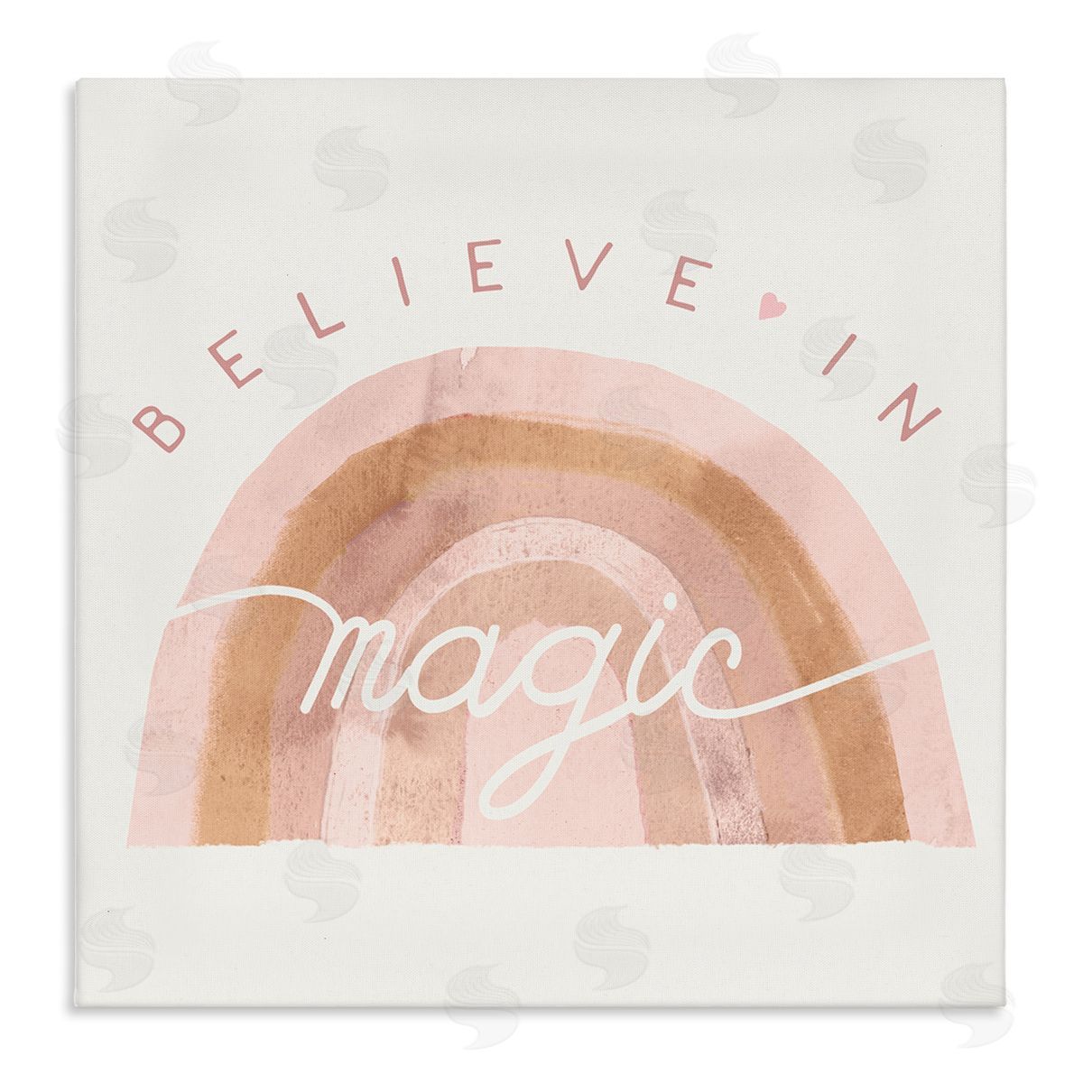 Stupell Studio Believe In Magic Watercolor Rainbow Canvas Wall Art