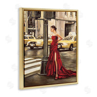 Edoardo Rovere | City Crosswalk Fashion Red Gown