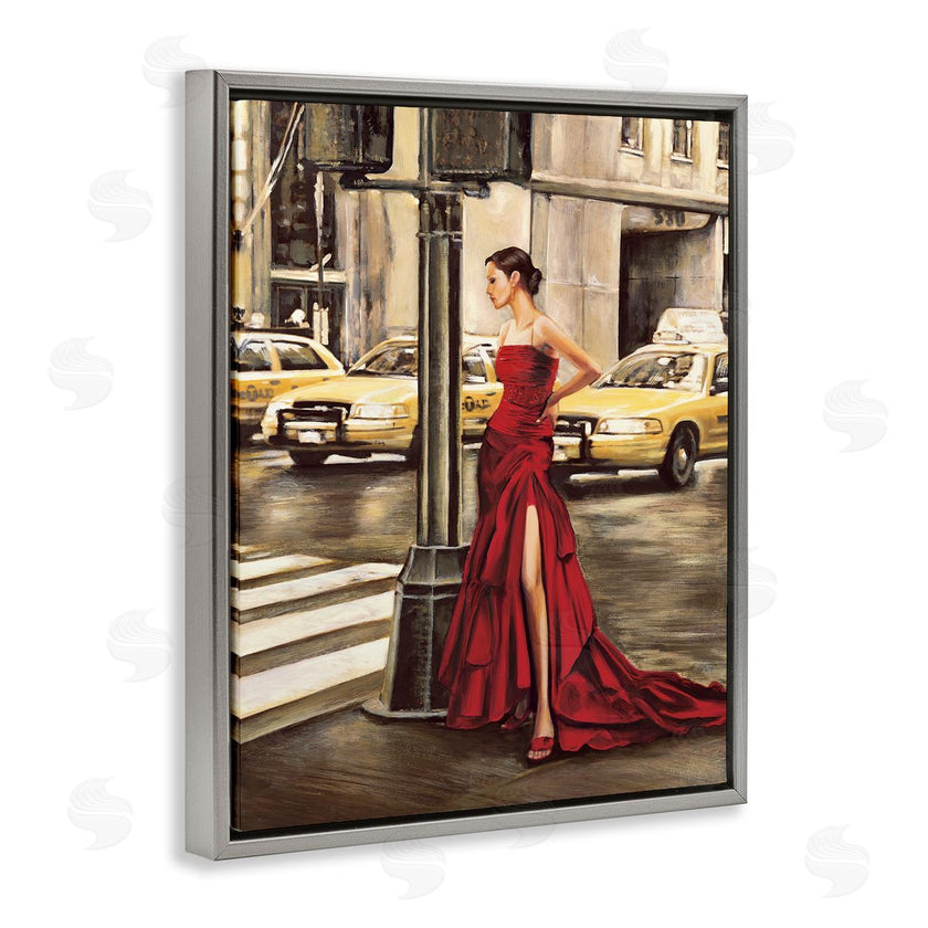 Edoardo Rovere | City Crosswalk Fashion Red Gown