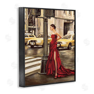 Edoardo Rovere | City Crosswalk Fashion Red Gown