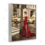 Edoardo Rovere | City Crosswalk Fashion Red Gown
