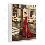 Edoardo Rovere | City Crosswalk Fashion Red Gown