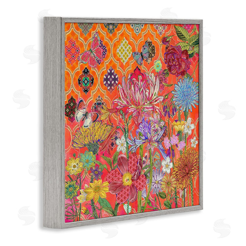 Sangita Bachelet | Warm Arabesque Geometric Pattern Florals