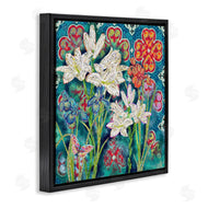 Sangita Bachelet | Vibrant Lilies Butterfly Geometric Pattern