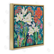 Sangita Bachelet | Vibrant Lilies Butterfly Geometric Pattern