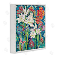Sangita Bachelet | Vibrant Lilies Butterfly Geometric Pattern
