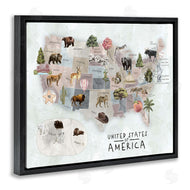Ziwei Li | United States Map Animal Illustrations