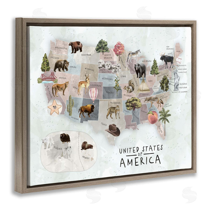 Ziwei Li | United States Map Animal Illustrations