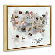 Ziwei Li | United States Map Animal Illustrations
