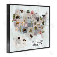 Ziwei Li | United States Map Animal Illustrations
