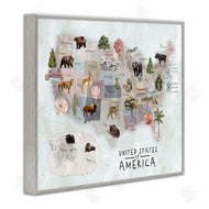Ziwei Li | United States Map Animal Illustrations