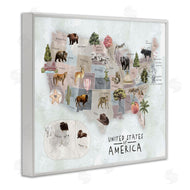 Ziwei Li | United States Map Animal Illustrations
