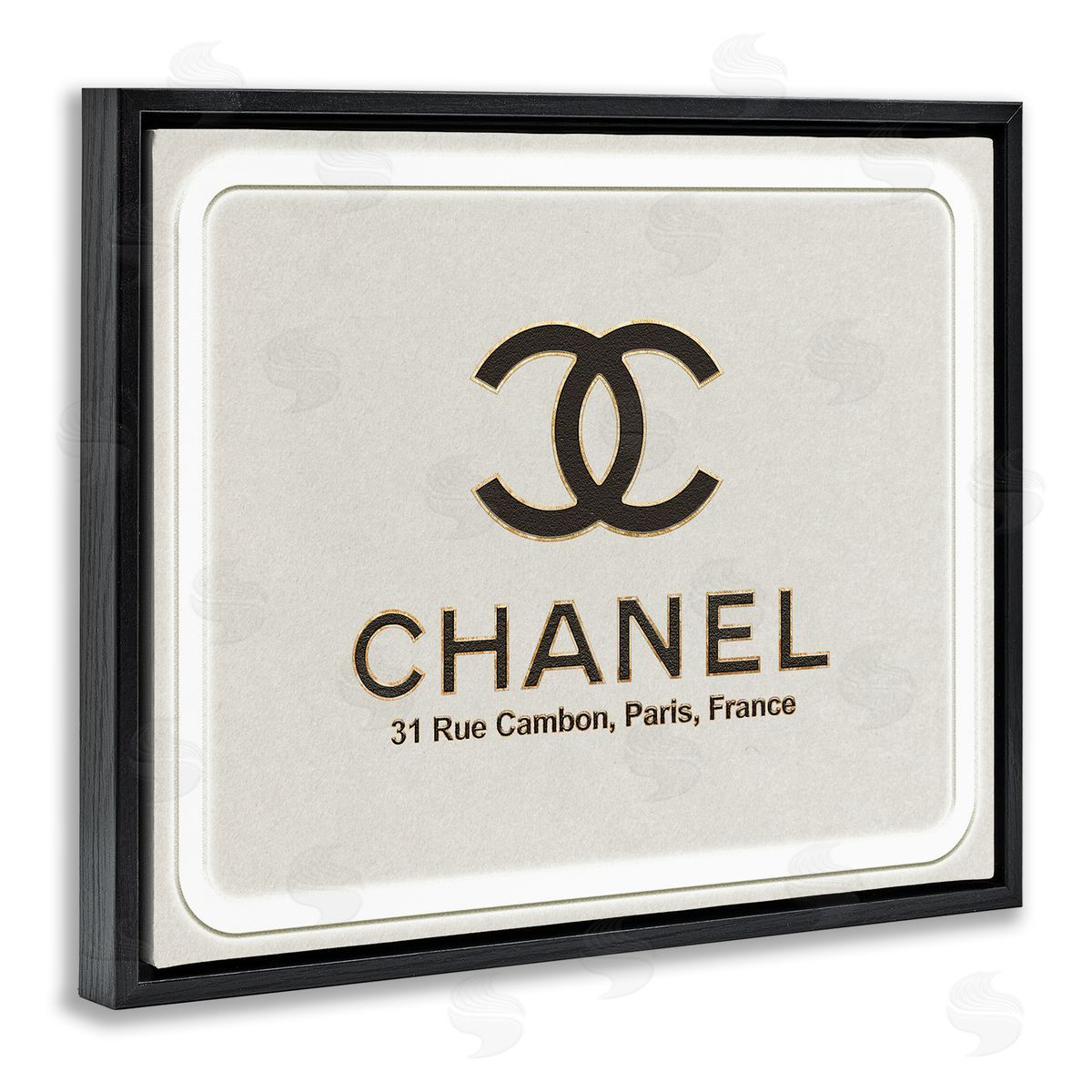 Ziwei Li French Glam Fashion Designer Style Brand Black Floater Frame Canvas Art
