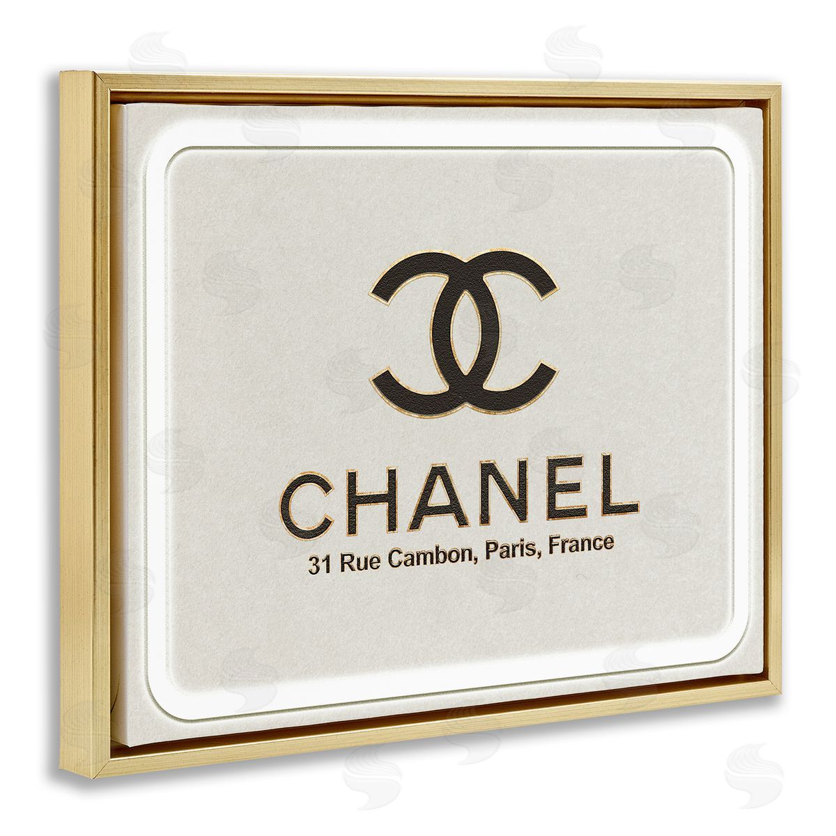 Ziwei Li French Glam Fashion Designer Style Brand Gold Floater Frame Canvas Art
