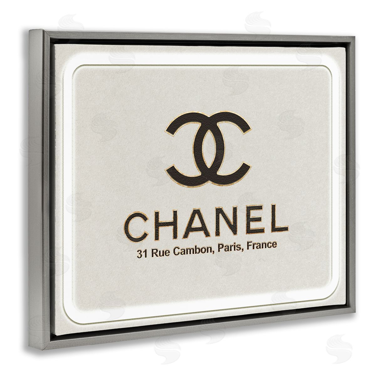 Ziwei Li French Glam Fashion Designer Style Brand Gray Floater Frame Canvas Art