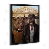 Lucia Heffernan | American Gothic Stock Market Parody