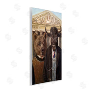 Lucia Heffernan | American Gothic Stock Market Parody
