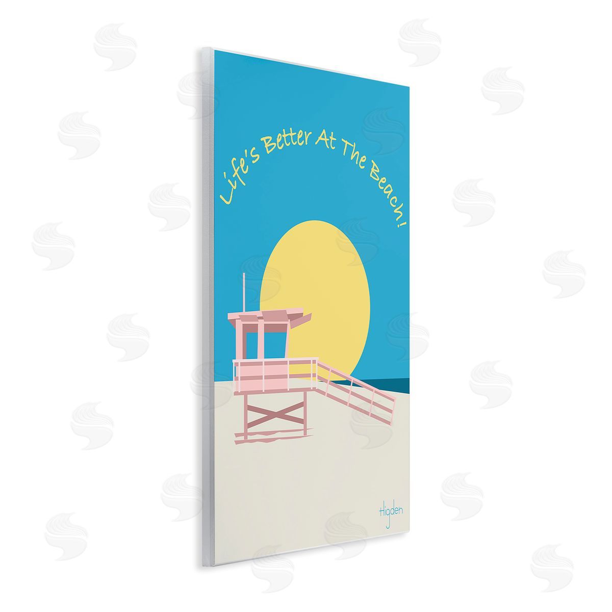 Mark Higden Life's Better at Beach Lifeguard Stand Wall Plaque Art
