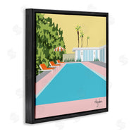 Mark Higden | Tropical Poolside Yellow Palm Sky