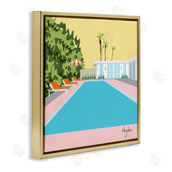 Mark Higden | Tropical Poolside Yellow Palm Sky