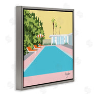 Mark Higden | Tropical Poolside Yellow Palm Sky