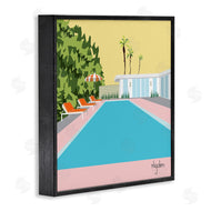 Mark Higden | Tropical Poolside Yellow Palm Sky