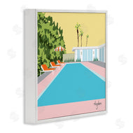 Mark Higden | Tropical Poolside Yellow Palm Sky