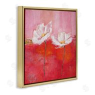 Isabelle Herbert | White Daisies Abstract Red Pink