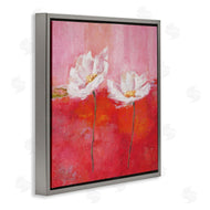 Isabelle Herbert | White Daisies Abstract Red Pink