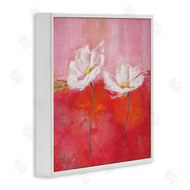 Isabelle Herbert | White Daisies Abstract Red Pink