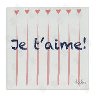 Mark Higden | French Je T'aime Pink Hearts