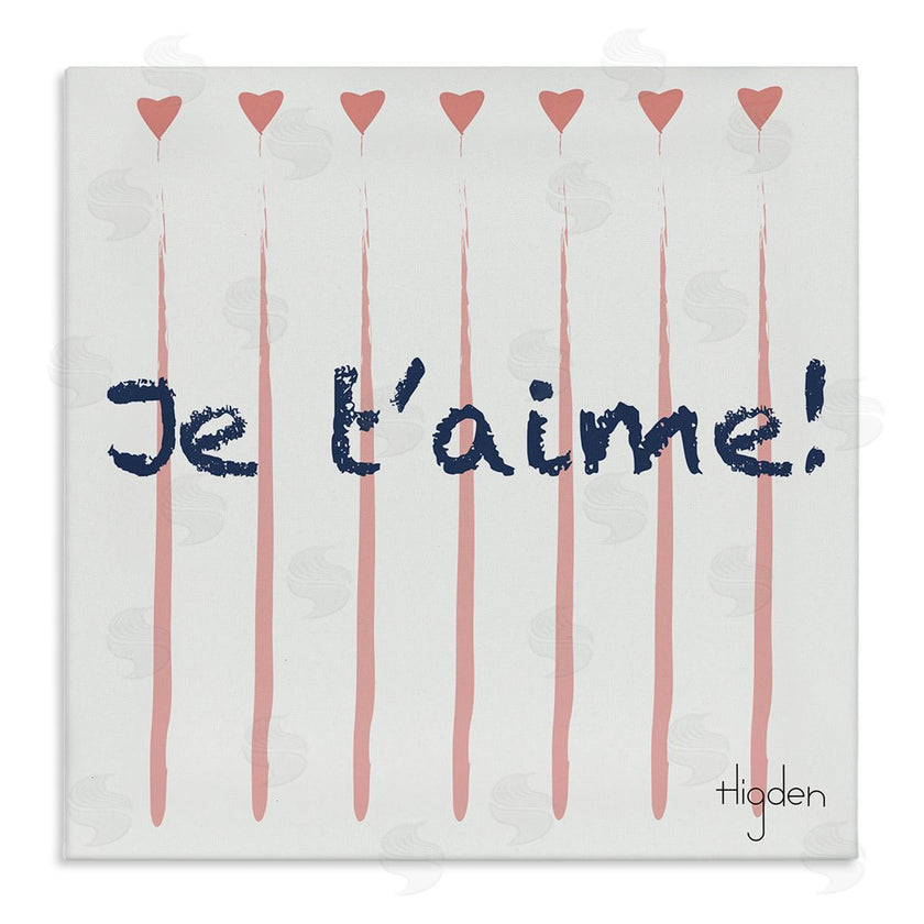 Mark Higden | French Je T'aime Pink Hearts