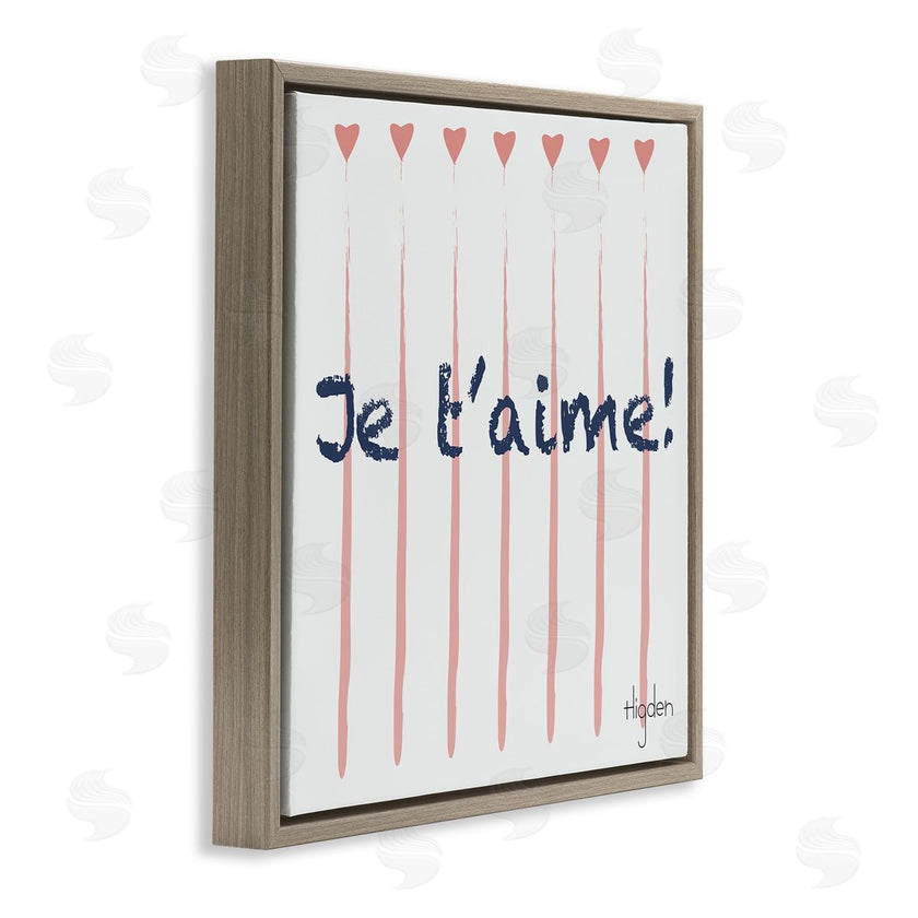 Mark Higden | French Je T'aime Pink Hearts